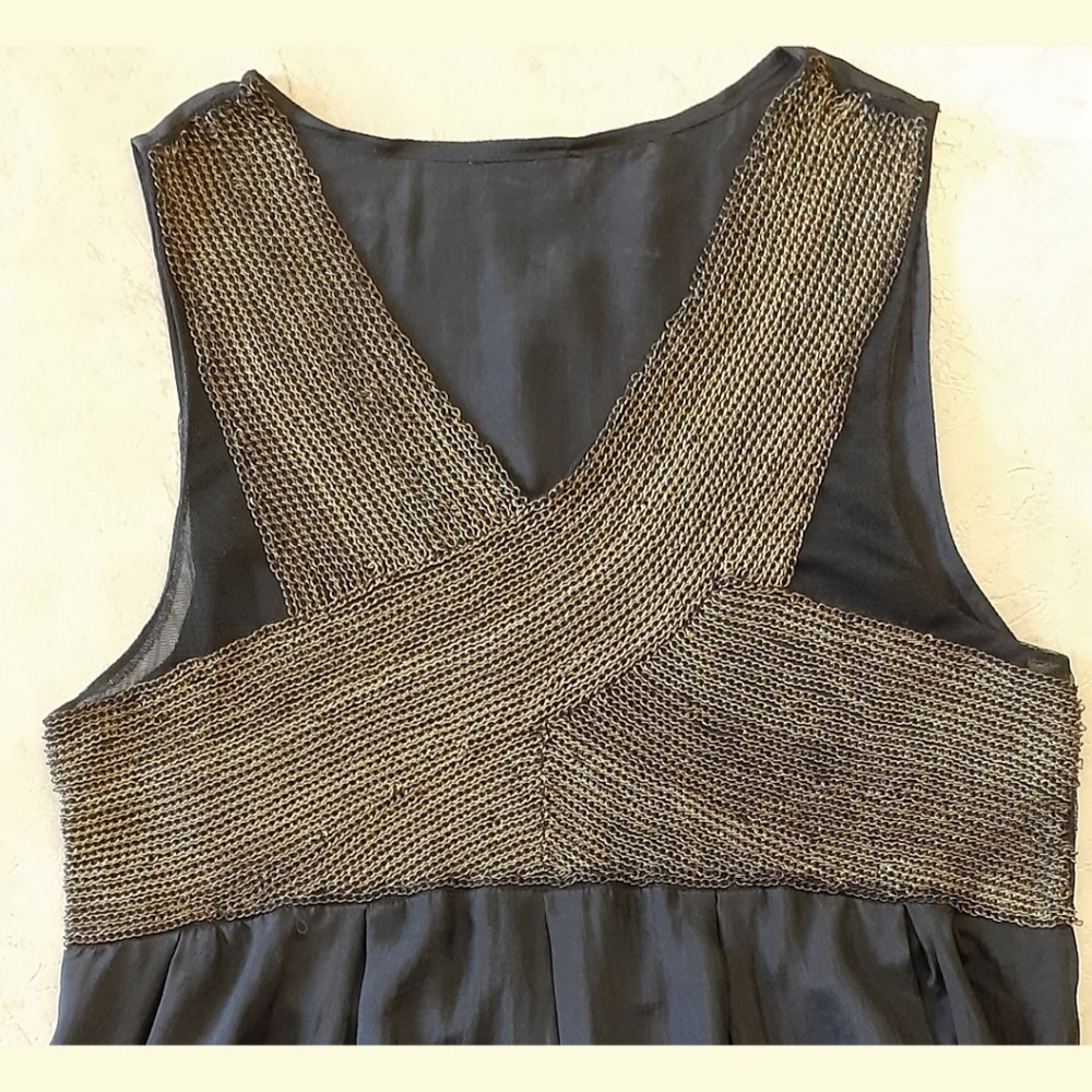 Vintage Silk Chainmail Dress Renaissance Festivals Goth